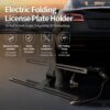 1 Electric Folding License Plate Holder – 90° Remote-Control Concealable Frame