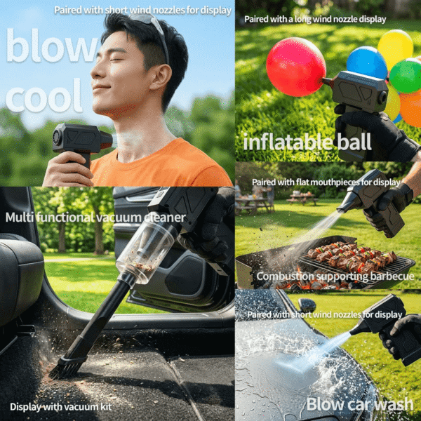 K3 2-in-1 Waist-Mounted Turbo Fan Portable Handheld Air Blower 10000mAh Stepless Speed