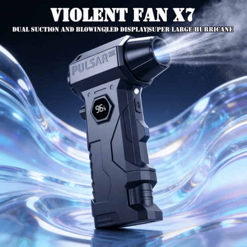 Powerful X7 Turbofan Blower with 4 Nozzles | 130000RPM Brushless Motor Hair Dryer, Special Air Blower for Car Interior Cleaning