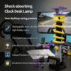 3D Printed Shock Absorber Desk Lamp with Digital Clock – Racing Coilover LED Table Light