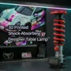 3D Printed Shock Absorber Desk Lamp with Digital Clock – Racing Coilover LED Table Light