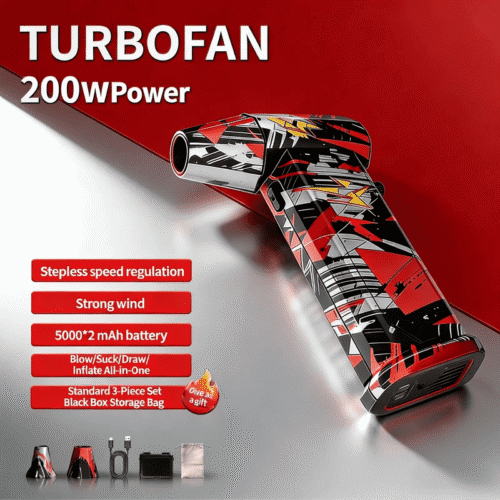 17867609903810-c L9 Turbo Fan – 200W Handheld Blower & Vacuum with Graffiti Finish