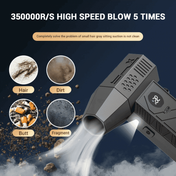 C6 Violent Turbo Fan – 350000 RPM Handheld Blower & Vacuum