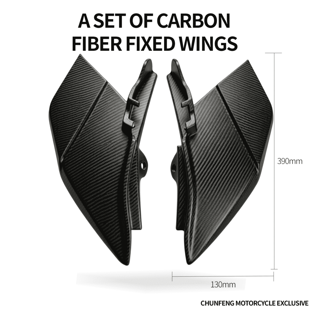 Carbon Fiber Fixed Wing for CFMOTO 450SR – Brake-Linked Aerodynamic Spoiler