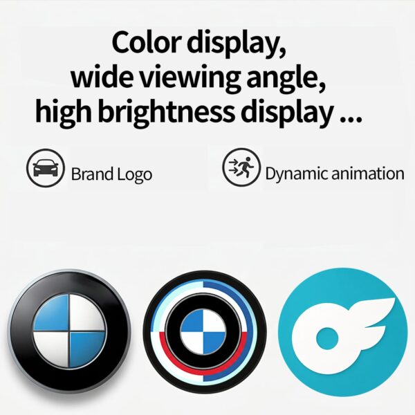 led-smart-car-emblem-display4-c Dynamic LED Car Logo stickers Ultra-thin HD Animated Rear Emblem for BMW X1 X2 X3 X4 X5 X6 X7 M2 M3 M4 M8 M235i/340i 520Li iX1