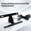 Universal Motorcycle License Plate Folding Bracket – Electric Fold-Out Plate Holder