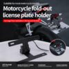 Universal Motorcycle License Plate Folding Bracket – Electric Fold-Out Plate Holder