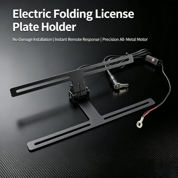 sku Electric Folding License Plate Holder – 90° Remote-Control Concealable Frame