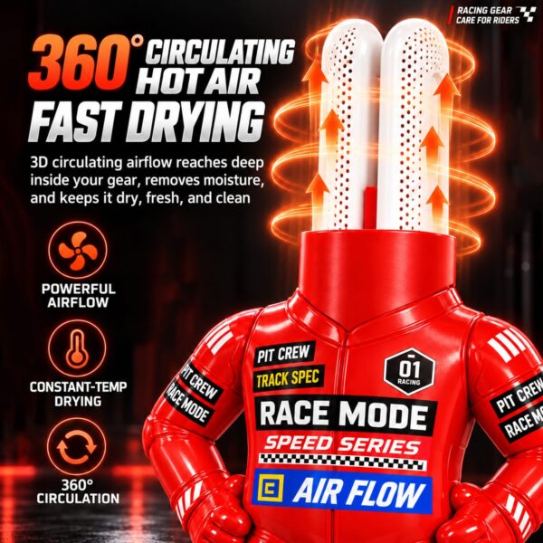2-c Racing Helmet Dryer – 360° Hot Air Motorcycle Gear Drying Stand
