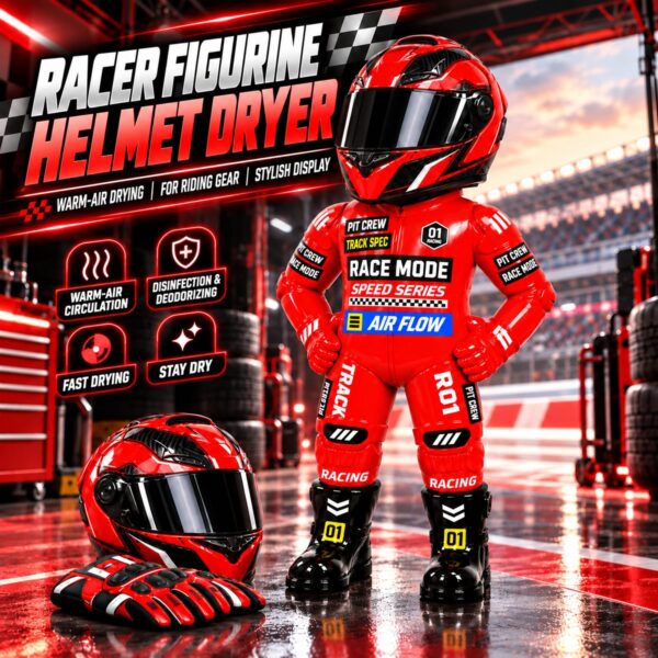 Racing Helmet Dryer – 360° Hot Air Motorcycle Gear Drying Stand
