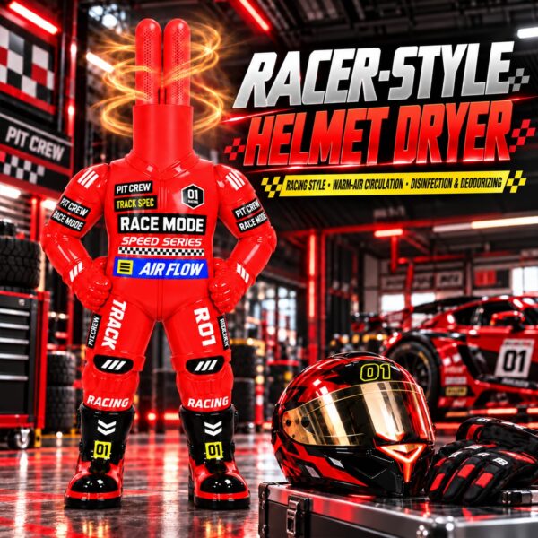 Racing Helmet Dryer – 360° Hot Air Motorcycle Gear Drying Stand