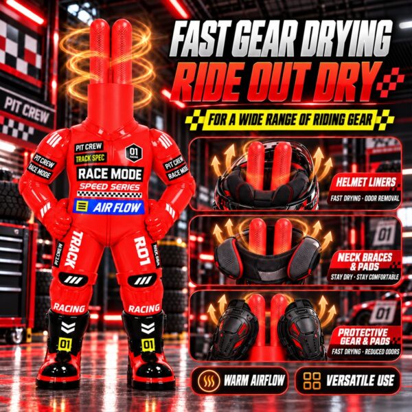 Racing Helmet Dryer – 360° Hot Air Motorcycle Gear Drying Stand