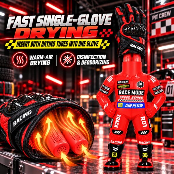 Racing Helmet Dryer – 360° Hot Air Motorcycle Gear Drying Stand